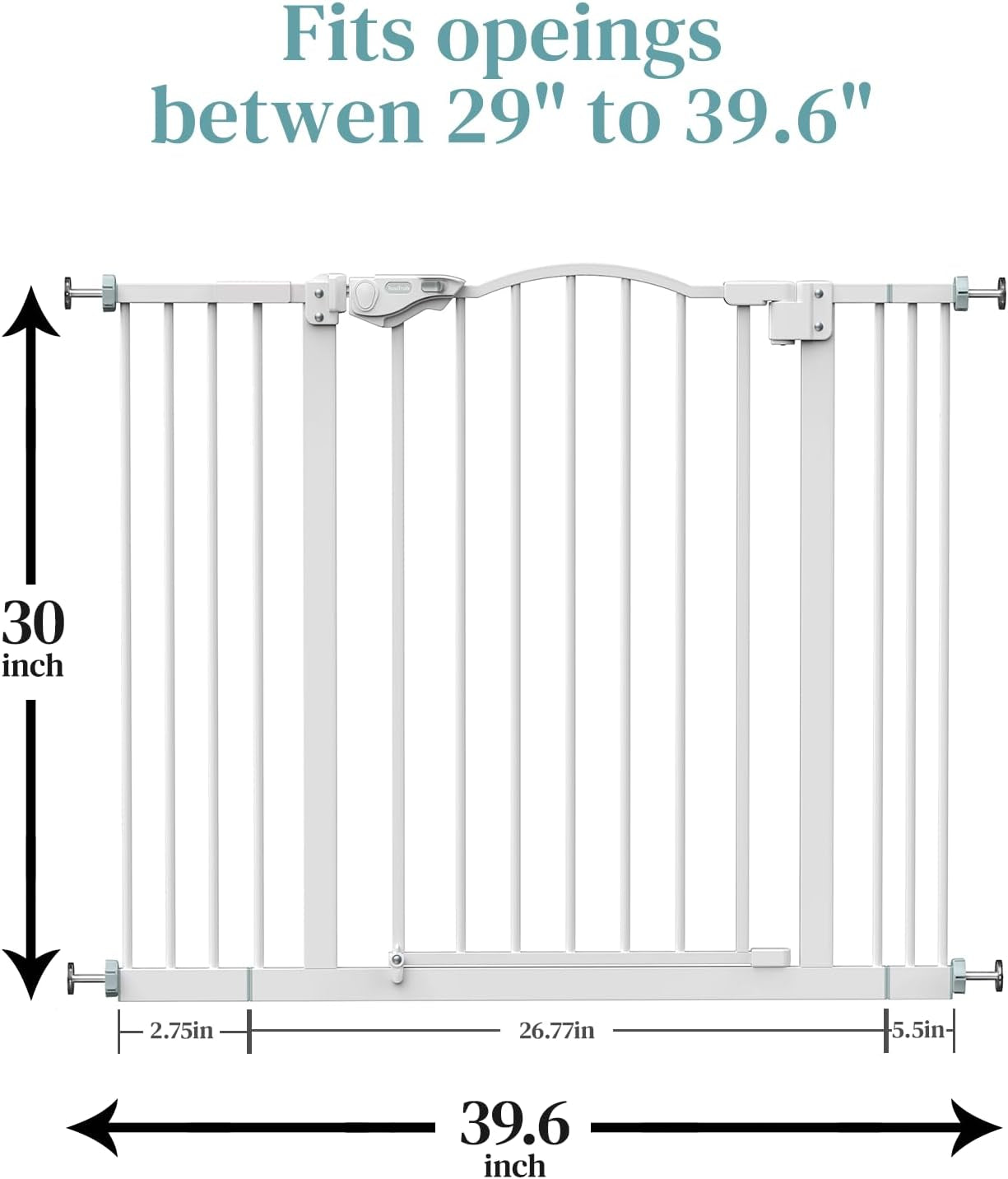 29-39.6" Baby Gate Auto Close Both Sides